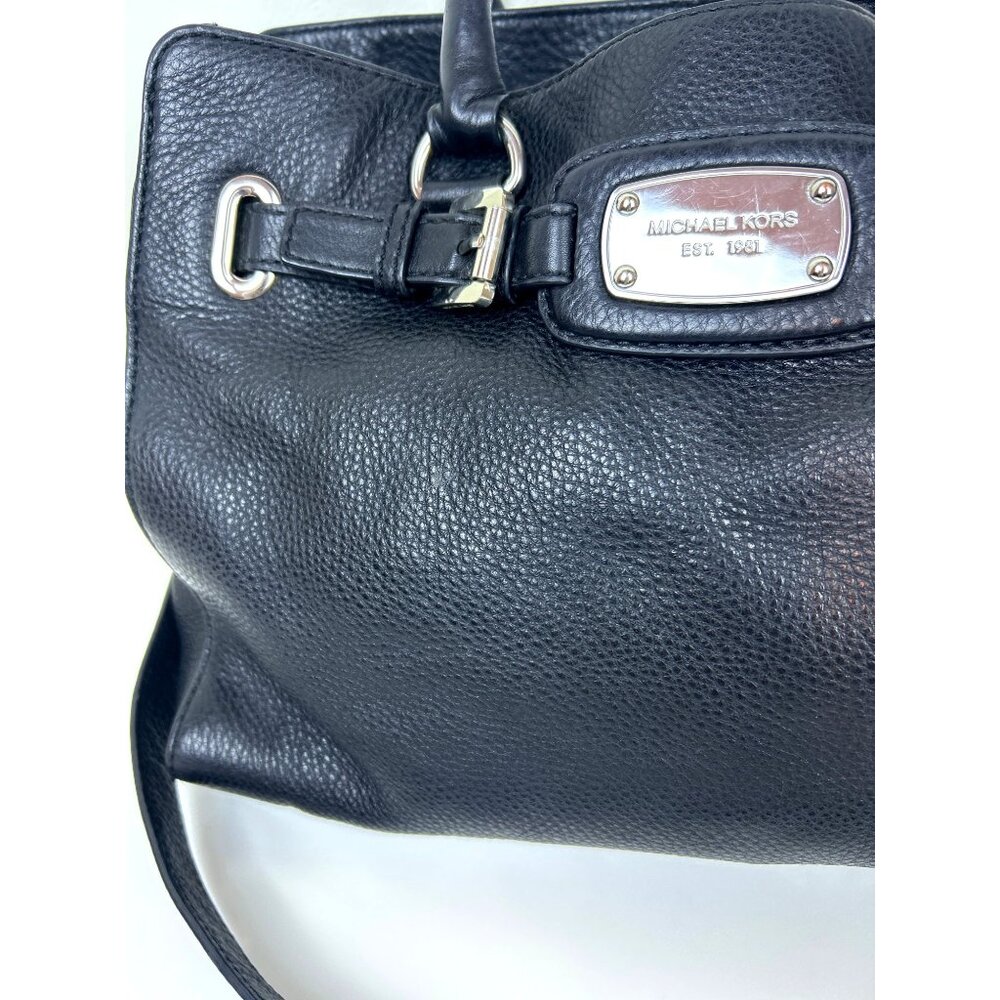 Michael Kors Black Leather Satchel with Chain Strap - Picture 3 of 13